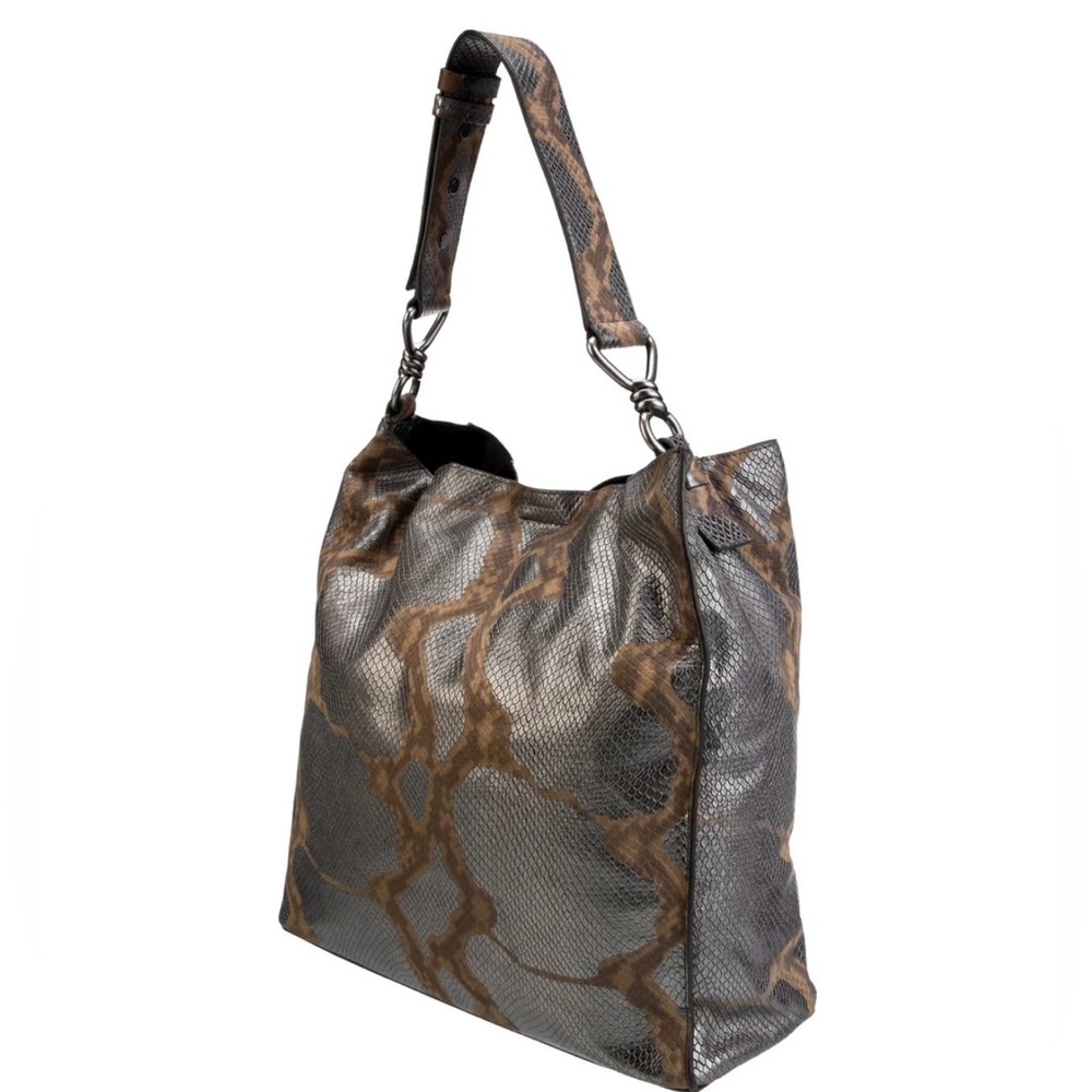 AllSaints Metallic Snake-Print Hobo Bag - NWOT - Picture 4 of 6
